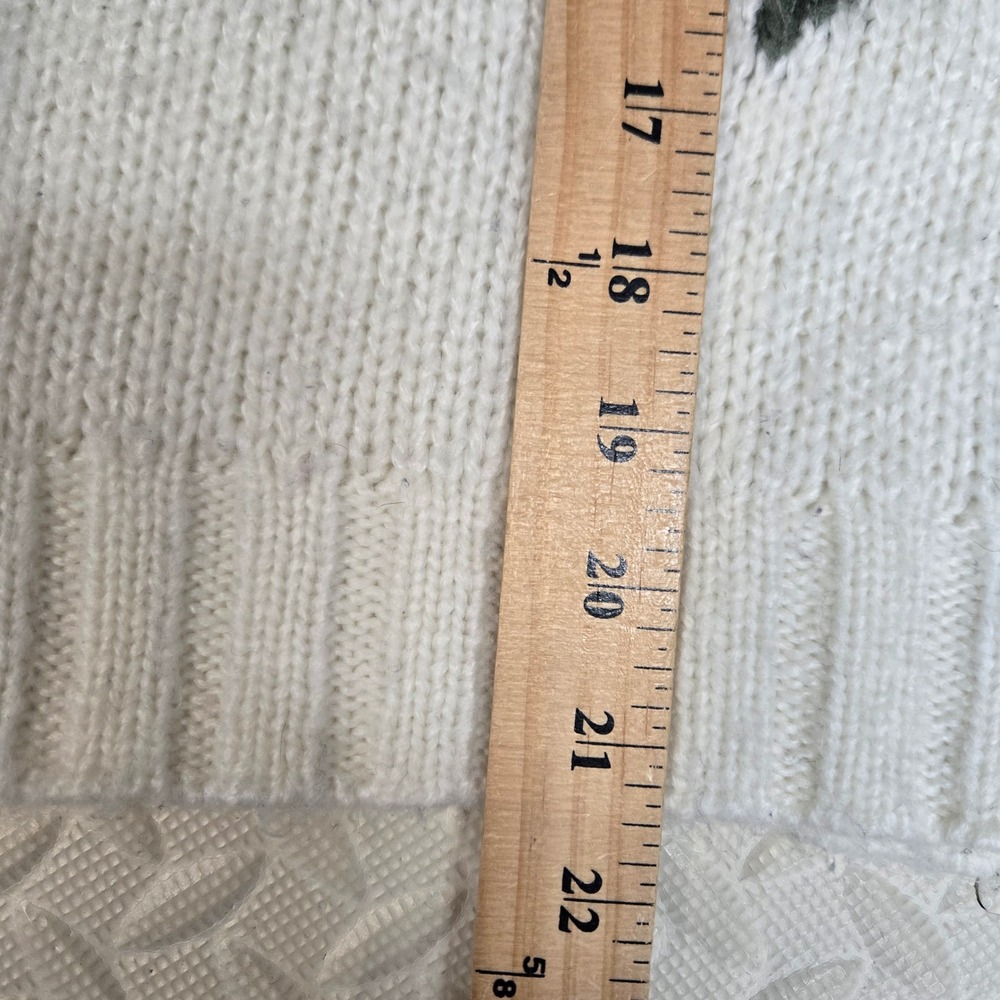 Wooden Ships Camo Star Raglan Crew Sweater Cream Mohair Blend XS S Oversized - Picture 10 of 10